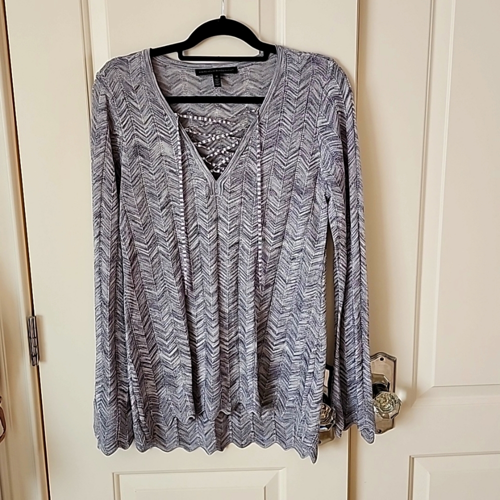 White House Black Market Silver and Gray sweater, size M